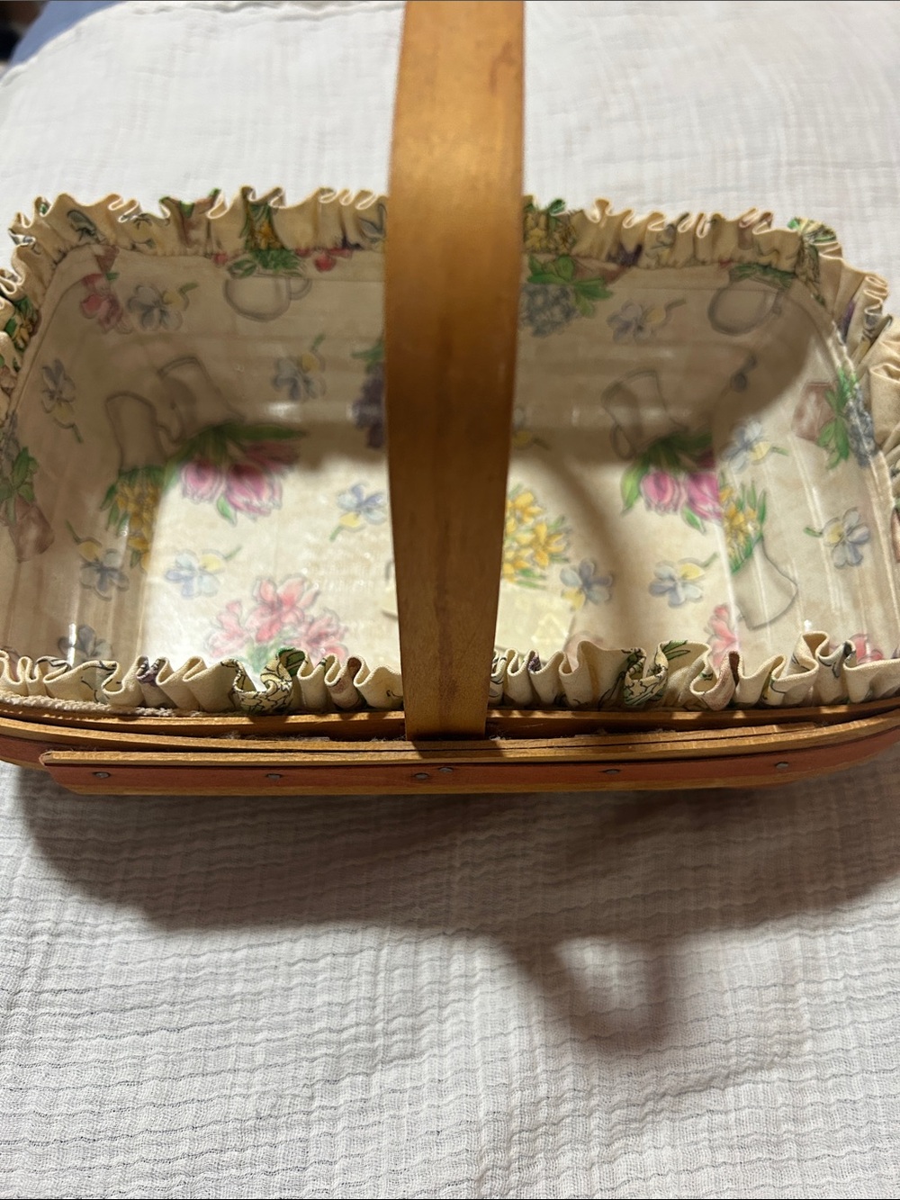 Longaberger VINTAGE 2000 Mother’s Day Early Blossoms Basket with liner insert